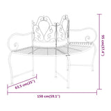 Tree Bench 150 cm Black Steel