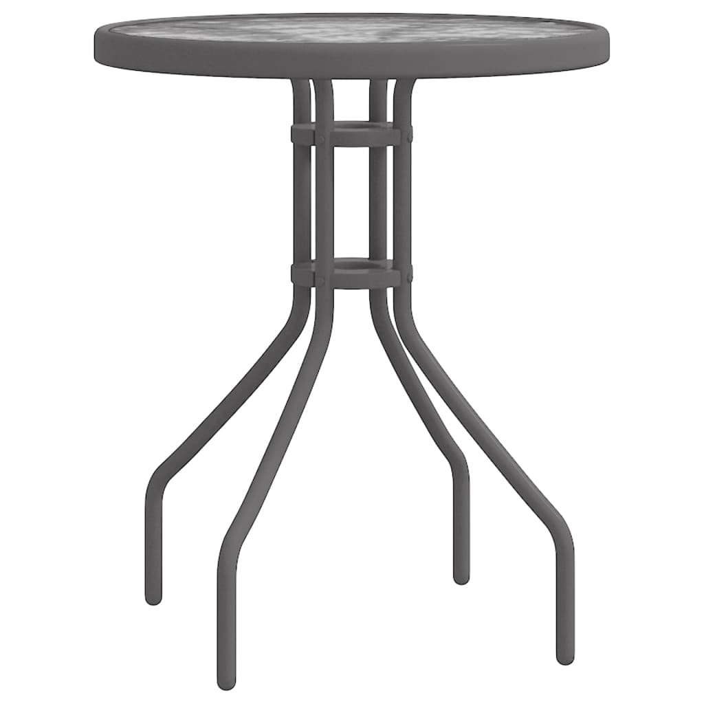 3 Piece Garden Bistro Set Grey