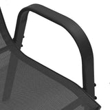 Stackable Garden Chairs 2 pcs Black Textilene Fabric