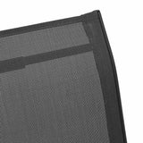 Stackable Garden Chairs 2 pcs Black Textilene Fabric