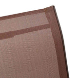 Stackable Garden Chairs 4 pcs Brown Textilene Fabric