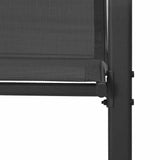 Stackable Garden Chairs 6 pcs Black Textilene Fabric