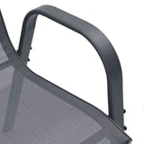 Stackable Garden Chairs 6 pcs Grey Textilene Fabric