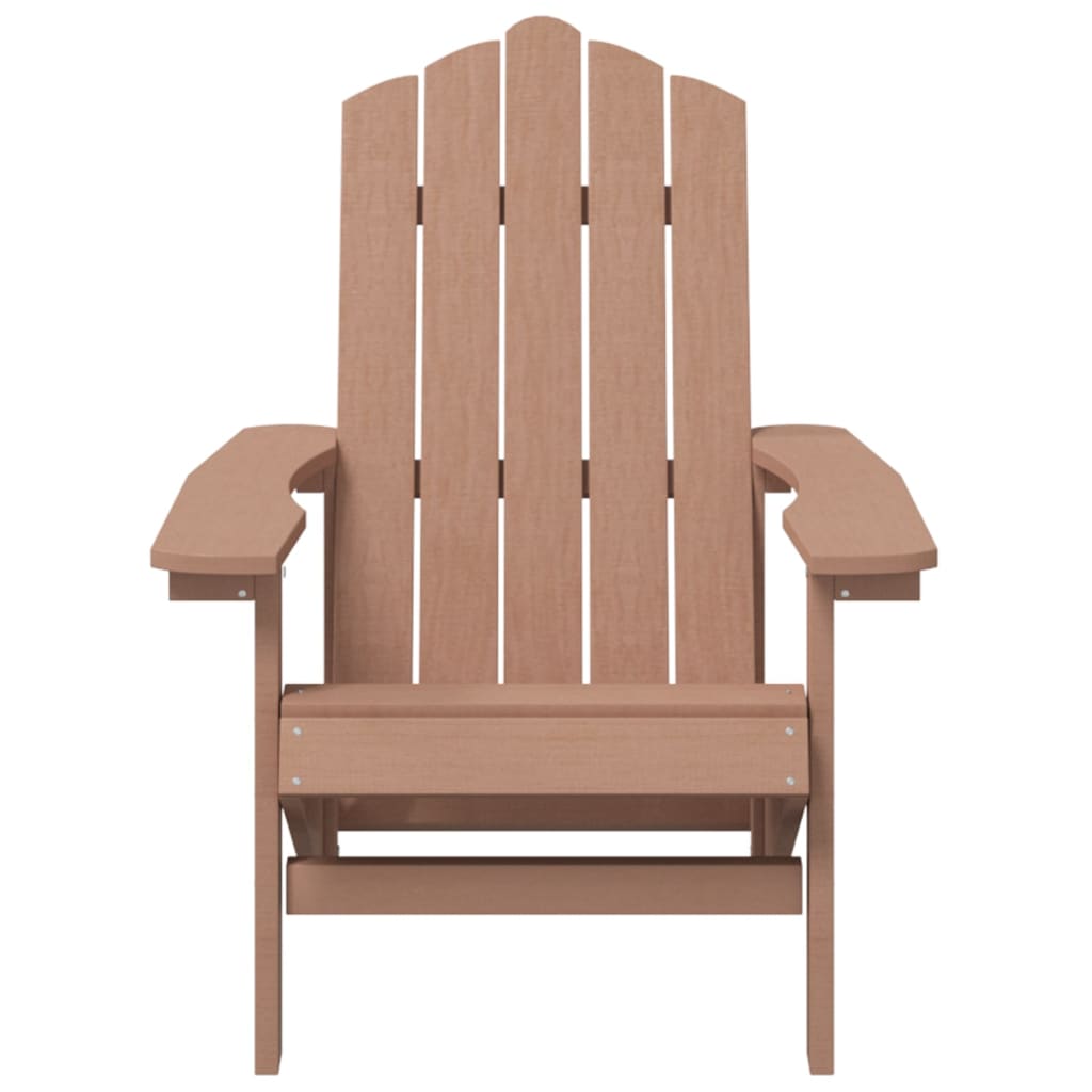 Garden Adirondack Chairs 2 pcs HDPE Brown