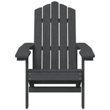 Garden Adirondack Chair with Table HDPE Anthracite