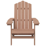 Garden Adirondack Chair with Table HDPE Brown