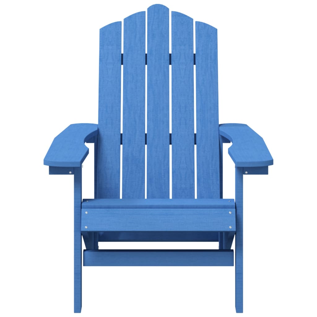 Garden Adirondack Chair with Table HDPE Aqua Blue