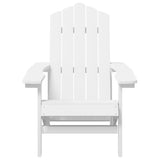 Garden Adirondack Chairs with Table HDPE White