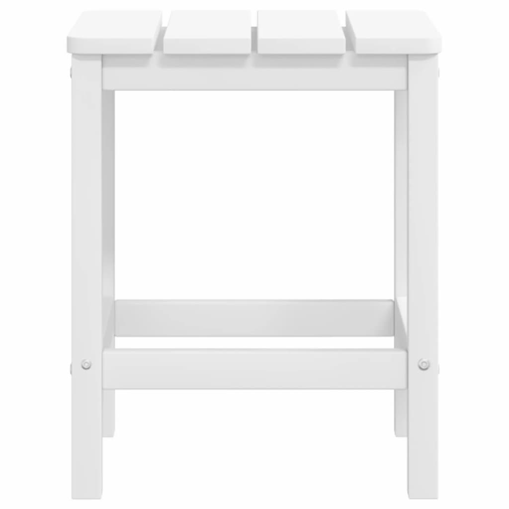 Garden Adirondack Chair with Footstool & Table HDPE White