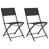 3 Piece Bistro Set Steel Black