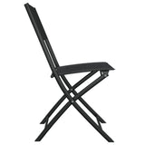 3 Piece Bistro Set Steel Black