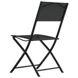 3 Piece Bistro Set Steel Black