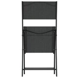 3 Piece Bistro Set Steel Black