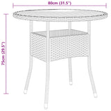 3 Piece Garden Bistro Set Poly Rattan and Solid Wood Black