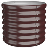 Garden Planter Galvanised Steel 40x40x36 cm Brown