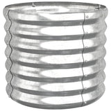 Garden Planter Galvanised Steel 40x40x36 cm Silver