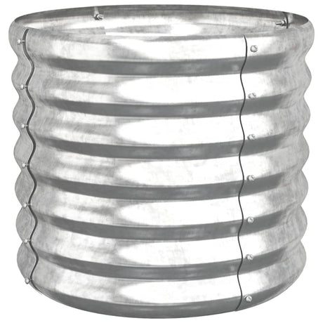Garden Planter Galvanised Steel 40x40x36 cm Silver