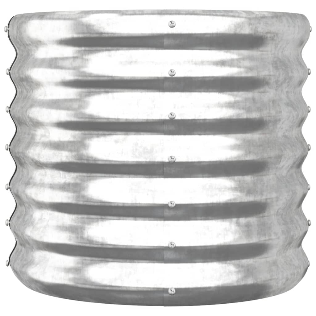 Garden Planter Galvanised Steel 40x40x36 cm Silver