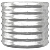 Garden Planter Galvanised Steel 40x40x36 cm Silver