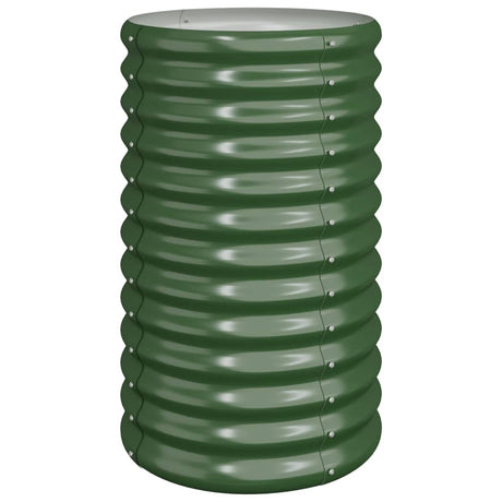 Garden Planter Galvanised Steel 40x40x68 cm Green