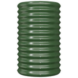 Garden Planter Galvanised Steel 40x40x68 cm Green