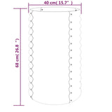 Garden Planter Galvanised Steel 40x40x68 cm Green
