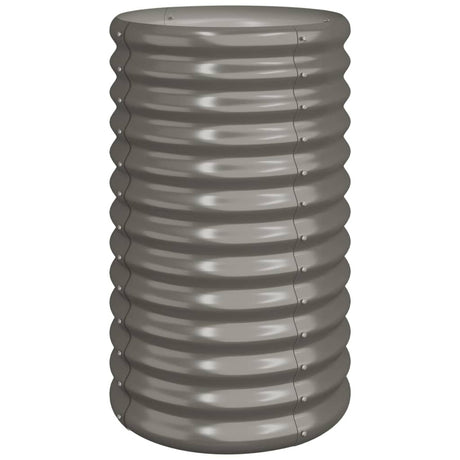 Garden Planter Galvanised Steel 40x40x68 cm Grey