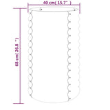 Garden Planter Galvanised Steel 40x40x68 cm Grey