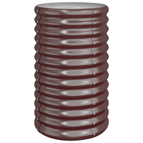 Garden Planter Galvanised Steel 40x40x68 cm Brown