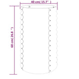 Garden Planter Galvanised Steel 40x40x68 cm Silver