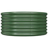 Garden Planter Galvanised Steel 80x80x36 cm Green