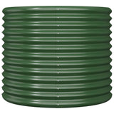 Garden Planter Powder-coated Steel 80x80x68 cm Green