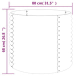 Garden Planter Powder-coated Steel 80x80x68 cm Green
