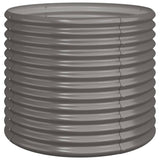 Garden Planter Powder-coated Steel 80x80x68 cm Grey