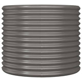 Garden Planter Powder-coated Steel 80x80x68 cm Grey