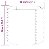 Garden Planter Powder-coated Steel 80x80x68 cm Anthracite