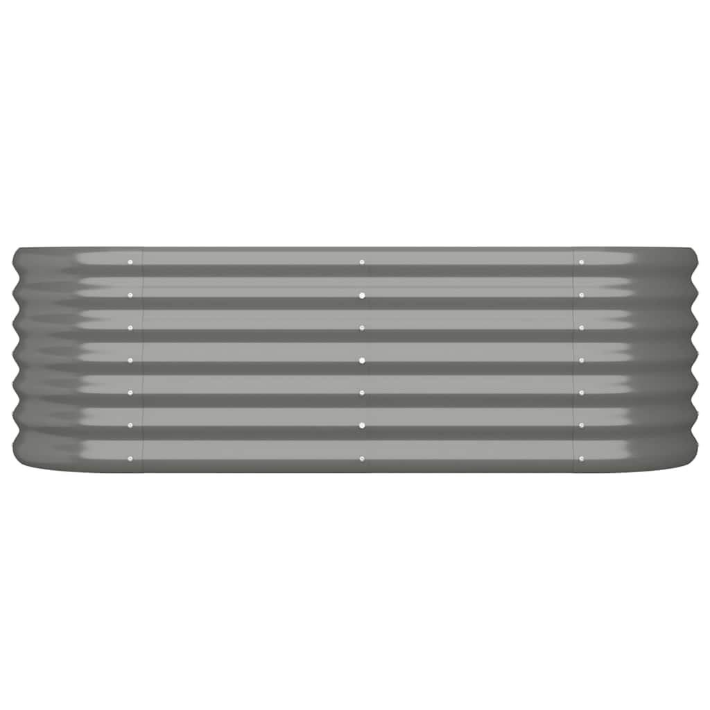 Garden Raised Bed Galvanised Steel 114x40x36 cm Grey