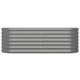 Garden Raised Bed Galvanised Steel 114x40x36 cm Grey