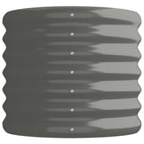 Garden Raised Bed Galvanised Steel 114x40x36 cm Grey