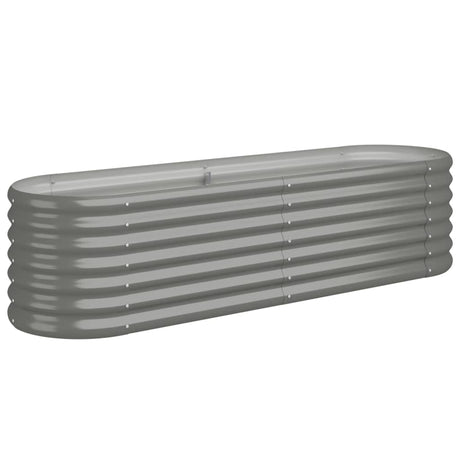 Garden Raised Bed Galvanised Steel 152x40x36 cm Grey
