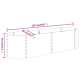 Garden Raised Bed Powder-coated Steel 152x40x36 cm Grey