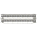 Garden Raised Bed Galvanised Steel 152x40x36 cm Silver