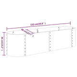 Garden Raised Bed Galvanised Steel 152x40x36 cm Silver