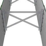 Garden Raised Bed Powder-coated Steel 224x40x36 cm Green