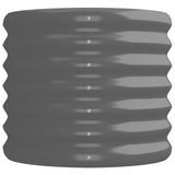 Garden Raised Bed Powder-coated Steel 224x40x36 cm Grey