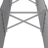 Garden Raised Bed Powder-coated Steel 224x40x36 cm Grey