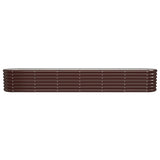 Garden Raised Bed Galvanised Steel 260x40x36 cm Brown