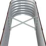 Garden Raised Bed Galvanised Steel 260x40x36 cm Brown