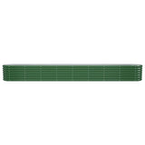 Garden Raised Bed Galvanised Steel 332x40x36 cm Green