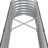 Garden Raised Bed Galvanised Steel 332x40x36 cm Brown